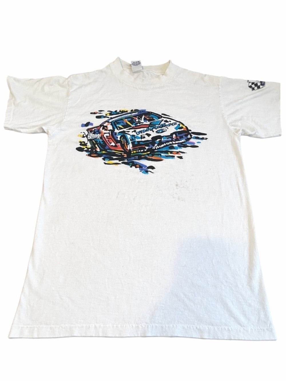 Vintage Valvoline Racing Tee Single Stitch USA Graphic Distressed